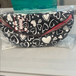 Brighton Black and White Heart Cosmetic Case